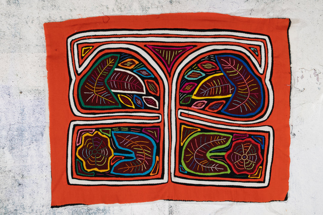 Orange Floral Flower Mola