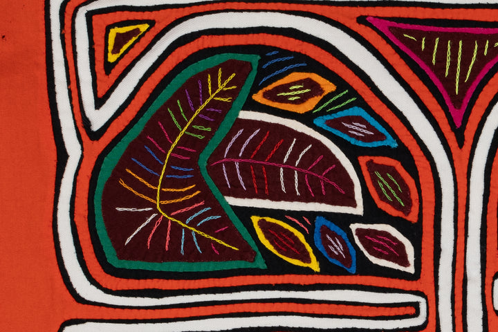 Orange Floral Flower Mola