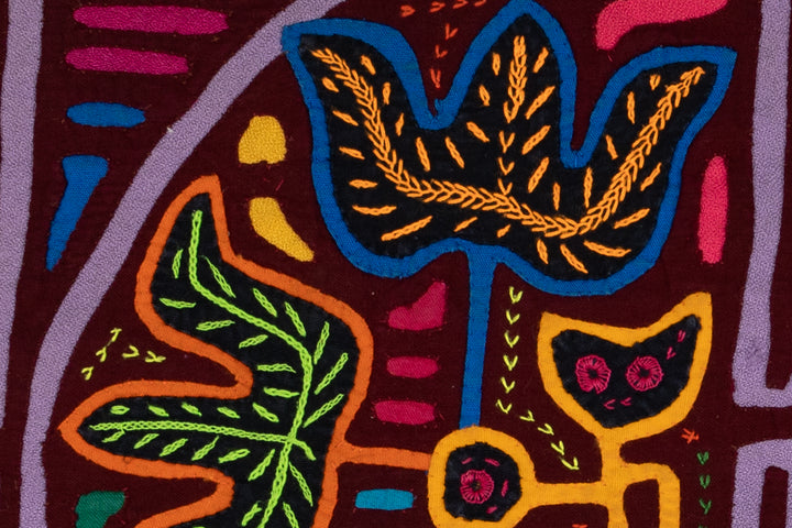 Burgundy And Purple Flower Garden Mola