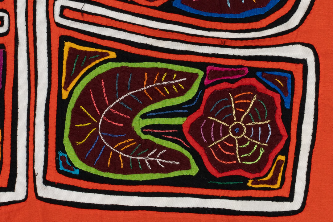 Orange Floral Flower Mola