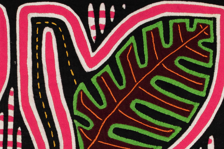 Pink Tropical Palm Frond Leaves Mola