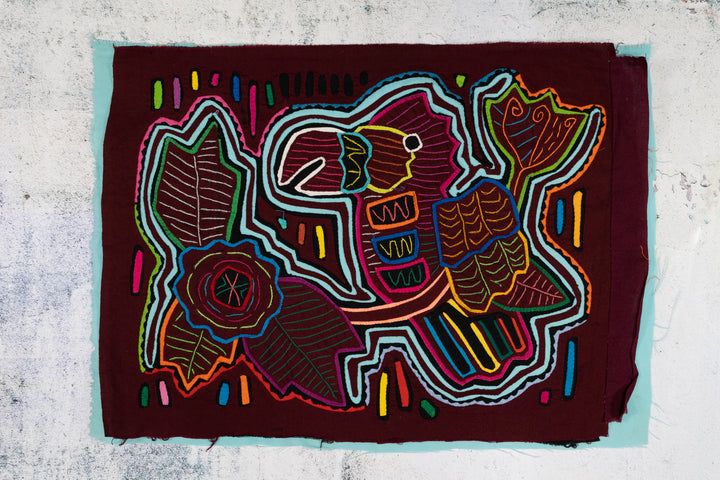 Burgundy and Turquoise Mango Loving Parrot Bird Mola