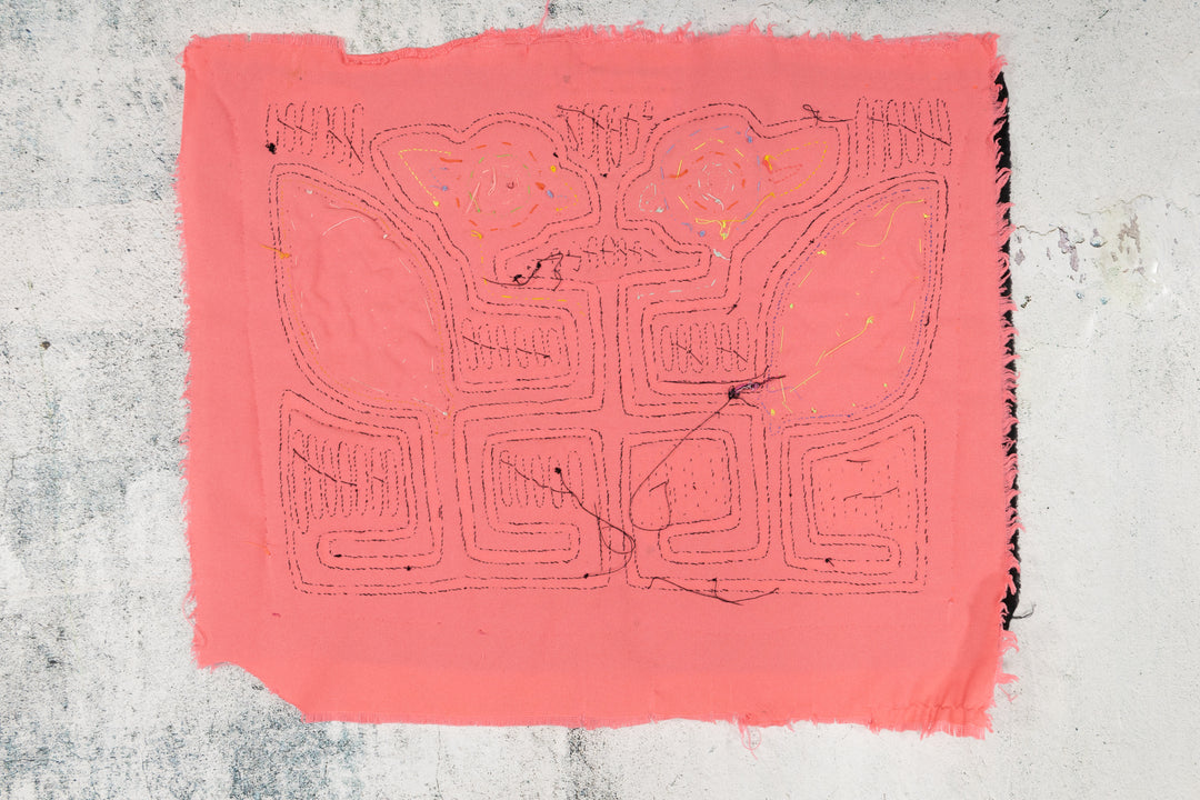 Pink Talking Bird Head Optical Illusion Mola