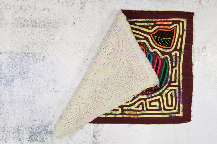 Vintage Burgundy and Green Weird Fish Mola