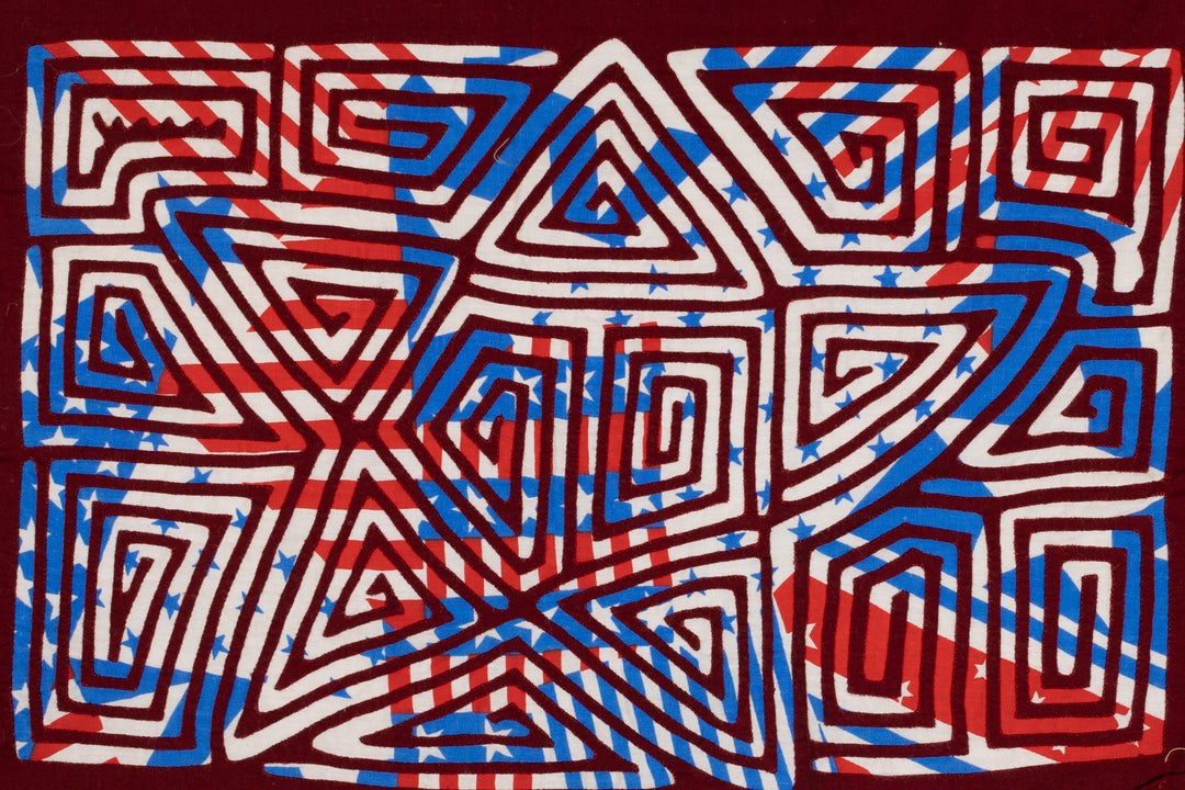 Patriotic Red White and Blue Star Mola
