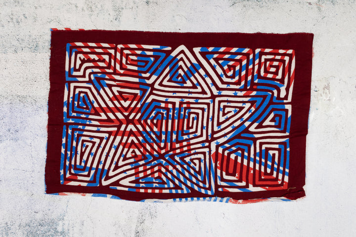 Patriotic Red White and Blue Star Mola