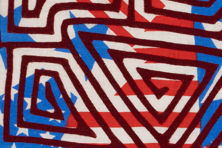 Patriotic Red White and Blue Star Mola