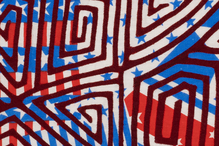 Patriotic Red White and Blue Star Mola