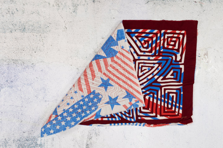 Patriotic Red White and Blue Star Mola