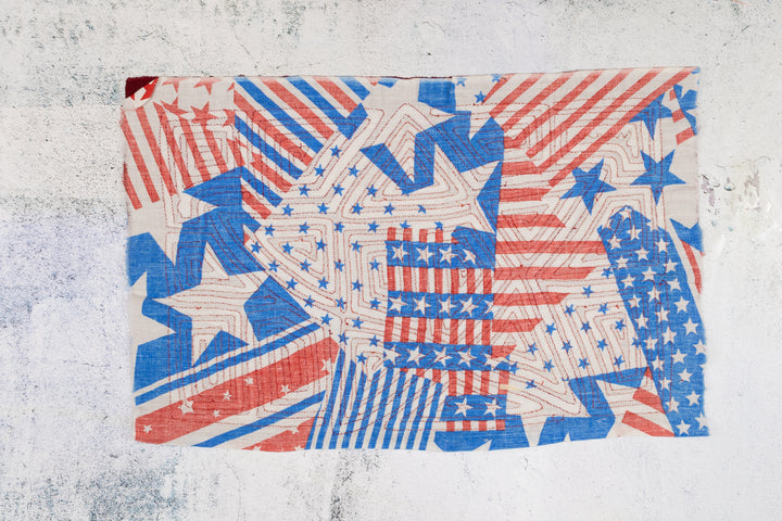 Patriotic Red White and Blue Star Mola