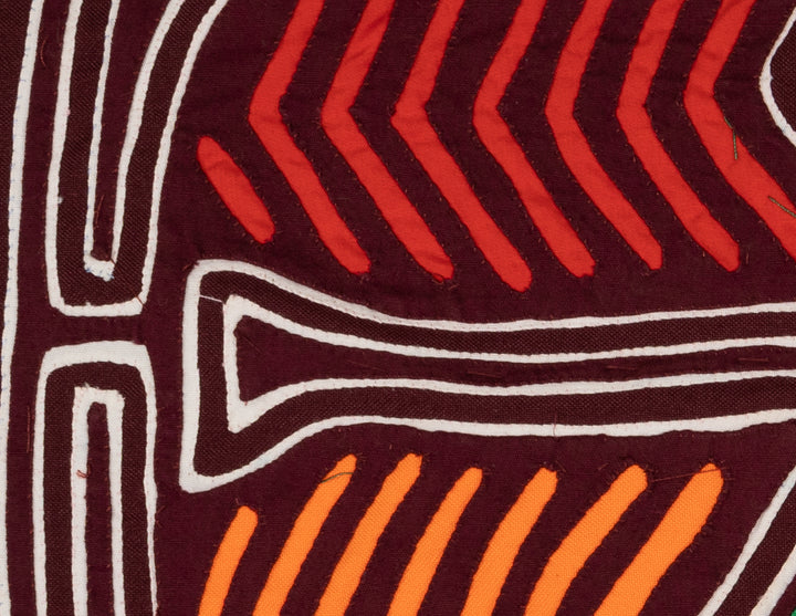 Burgundy and White Super Symmetry Mola