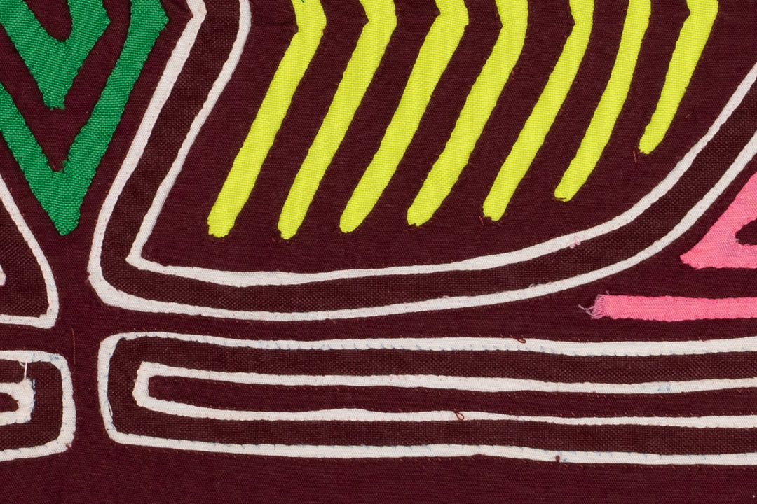 Burgundy and White Super Symmetry Mola