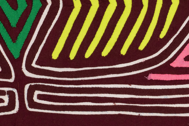 Burgundy and White Super Symmetry Mola