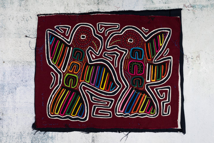 Burgundy And White Aerial Combat Bird Mola