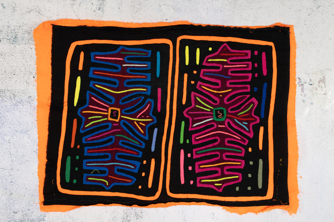 Black And Orange Palm Frond Mola