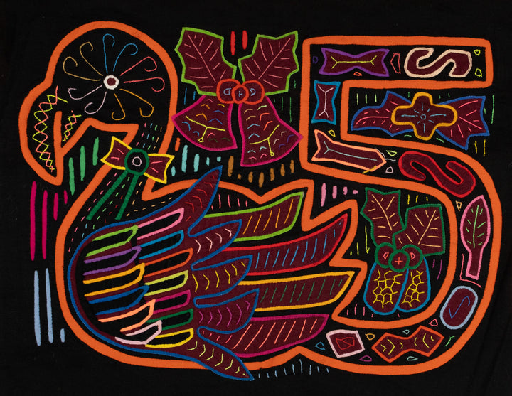 Christmas Orange Goose Mola