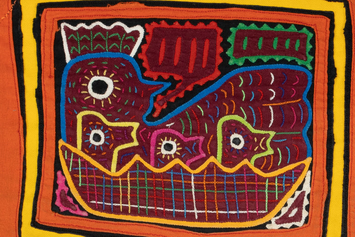 Chicken Hen on Nest with Chicks Mola