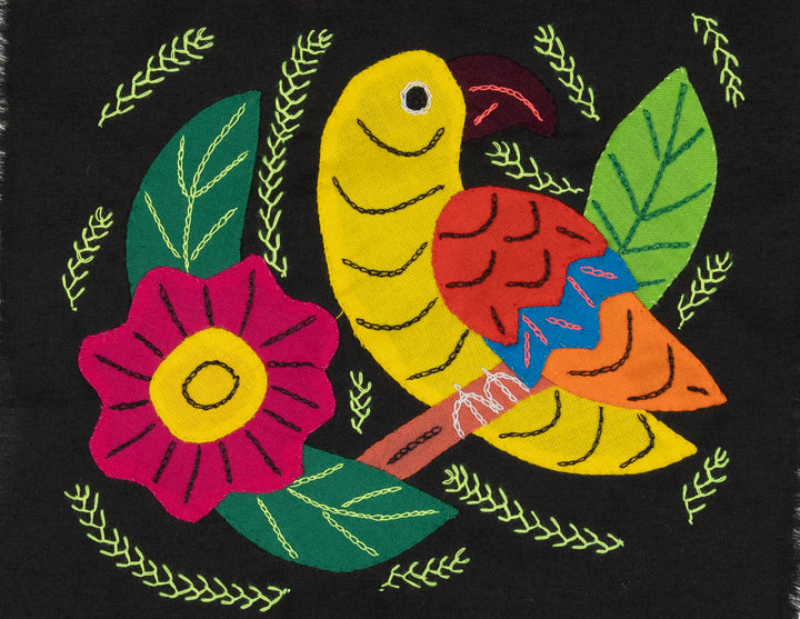 Yellow Canary Bird with Flower Molita