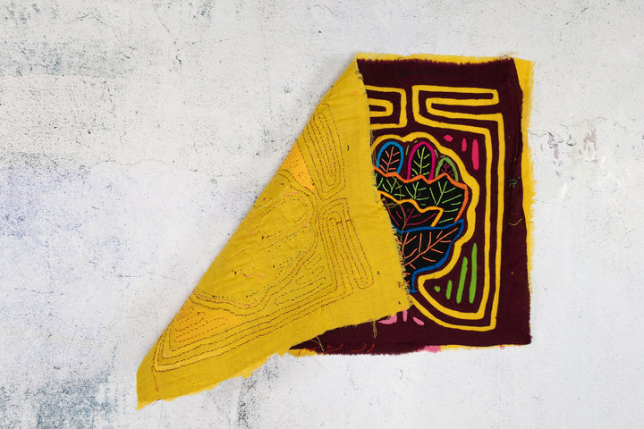 Burgundy And Gold Tulip Flower Mola