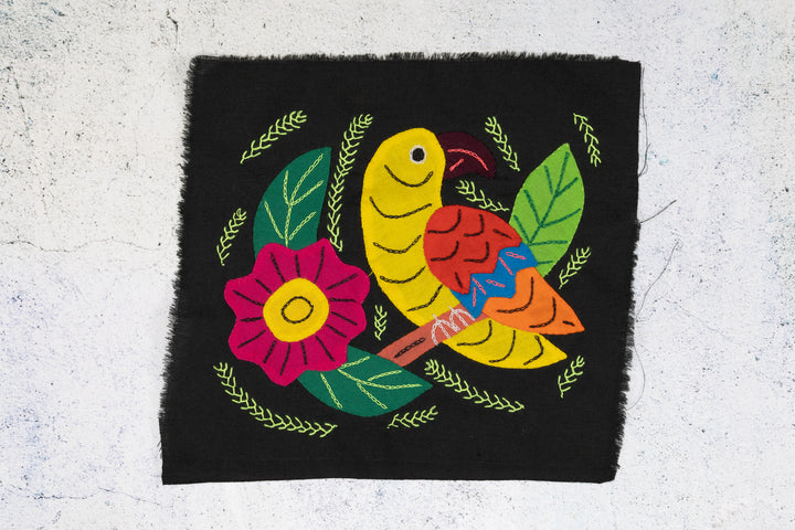 Yellow Canary Bird with Flower Molita