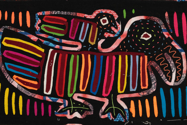 Vintage Toucan Parrot Taxi Mola