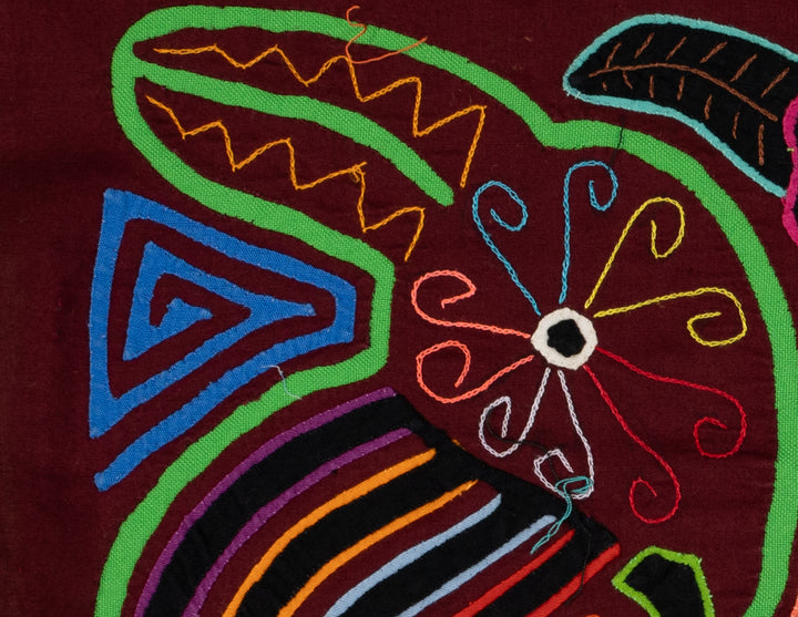Burgundy and Green Toucan Parrot Mola