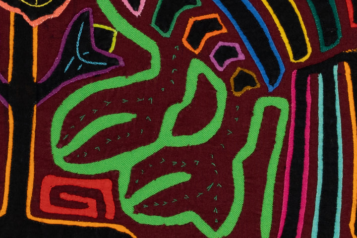 Burgundy and Green Toucan Parrot Mola