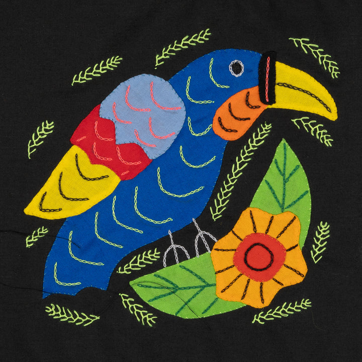 Blue Parrot Bird with Flower Molita