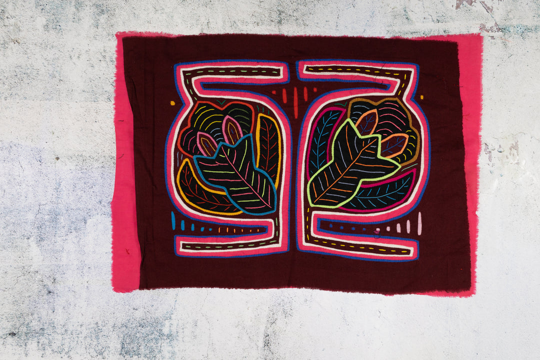 Burgundy and Pink Floral Garden Mola