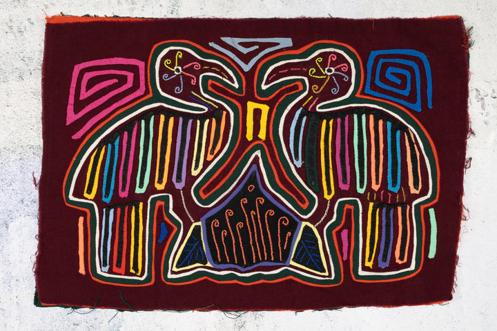 Purple Pelican Pow Wow Bird Mola