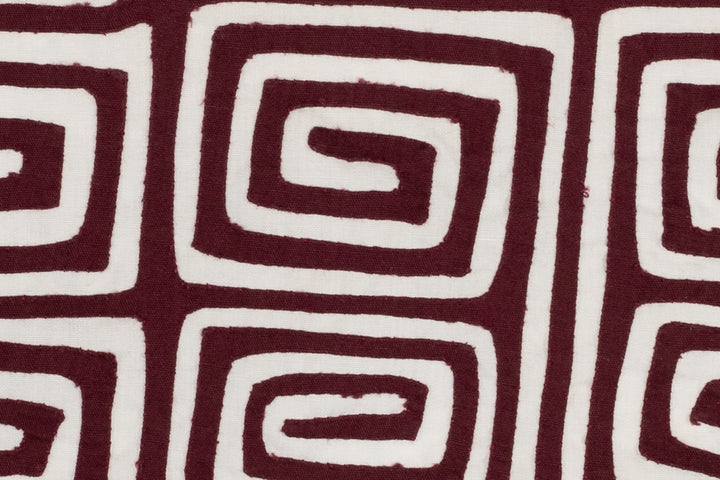 Burgundy and White Hollywood Squares Mola