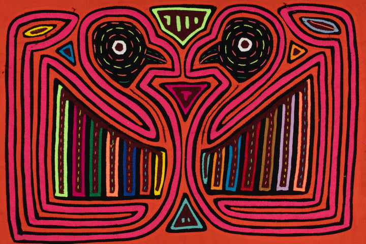 Orange and Pink Optical Illusion Lovebird Mola