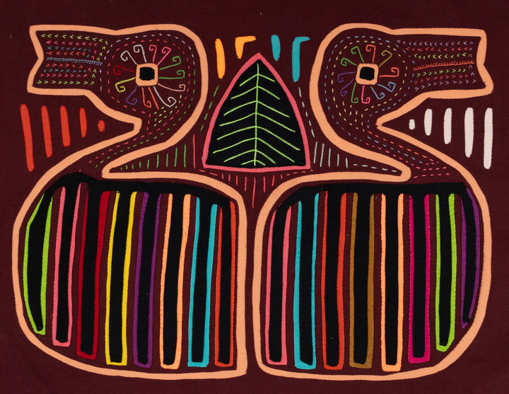 Proud Rainbow Goose Couple Mola