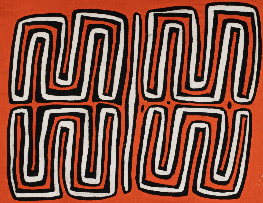 Orange And White Classic Maze Mola