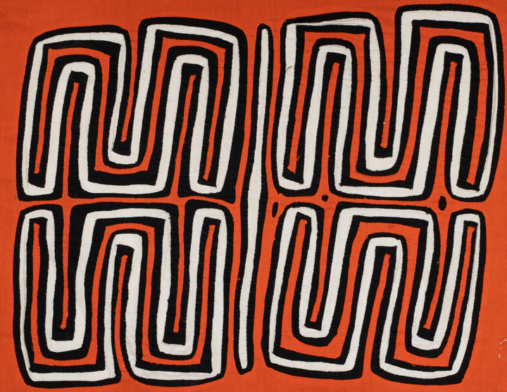 Orange And White Classic Maze Mola