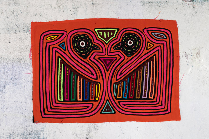 Orange and Pink Optical Illusion Lovebird Mola