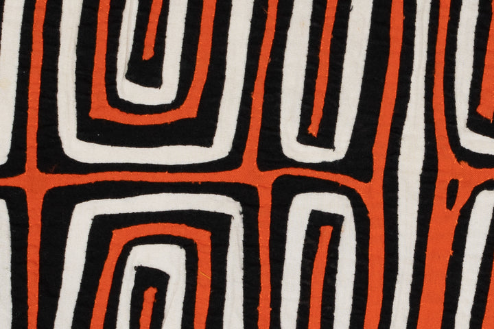 Orange And White Classic Maze Mola
