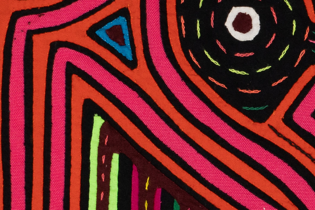 Orange and Pink Optical Illusion Lovebird Mola