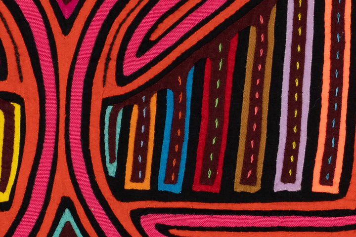 Orange and Pink Optical Illusion Lovebird Mola