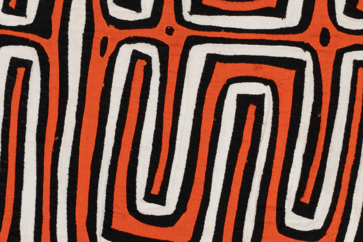 Orange And White Classic Maze Mola
