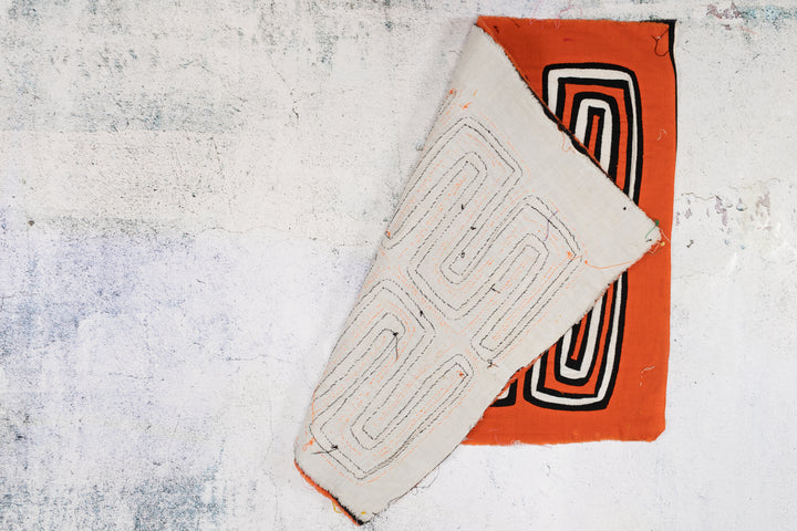 Orange And White Classic Maze Mola