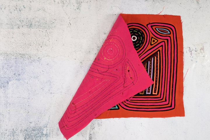 Orange and Pink Optical Illusion Lovebird Mola