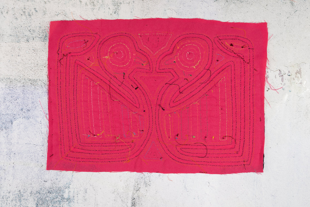 Orange and Pink Optical Illusion Lovebird Mola