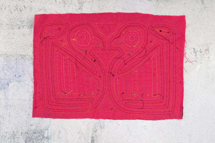Orange and Pink Optical Illusion Lovebird Mola