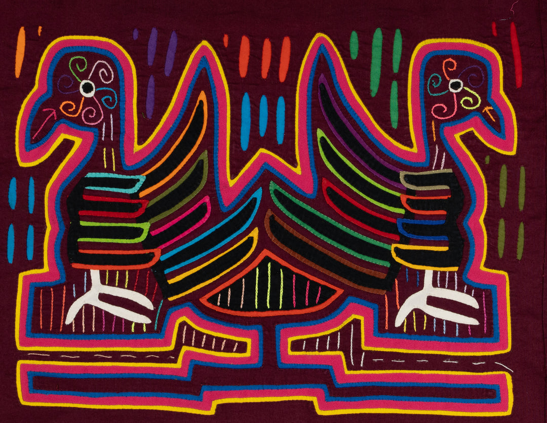 Intriguing Black and Pink Duck Mola