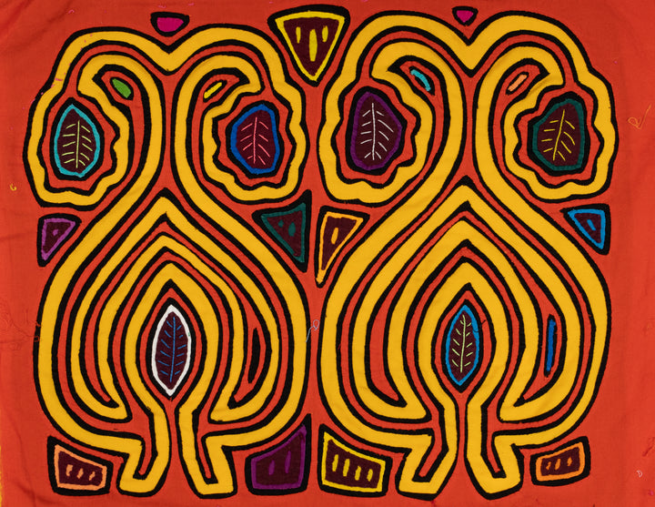 Orange And Yellow Optical Illusion Dog Mola