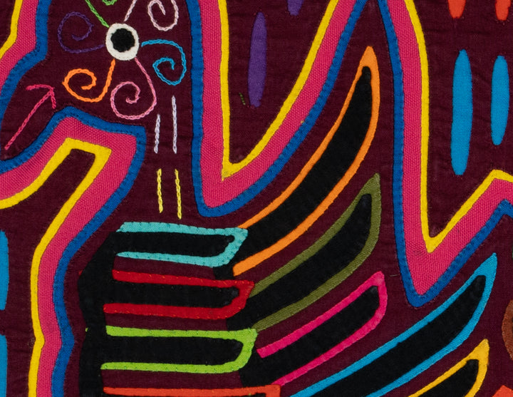 Intriguing Black and Pink Duck Mola