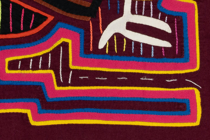 Intriguing Black and Pink Duck Mola