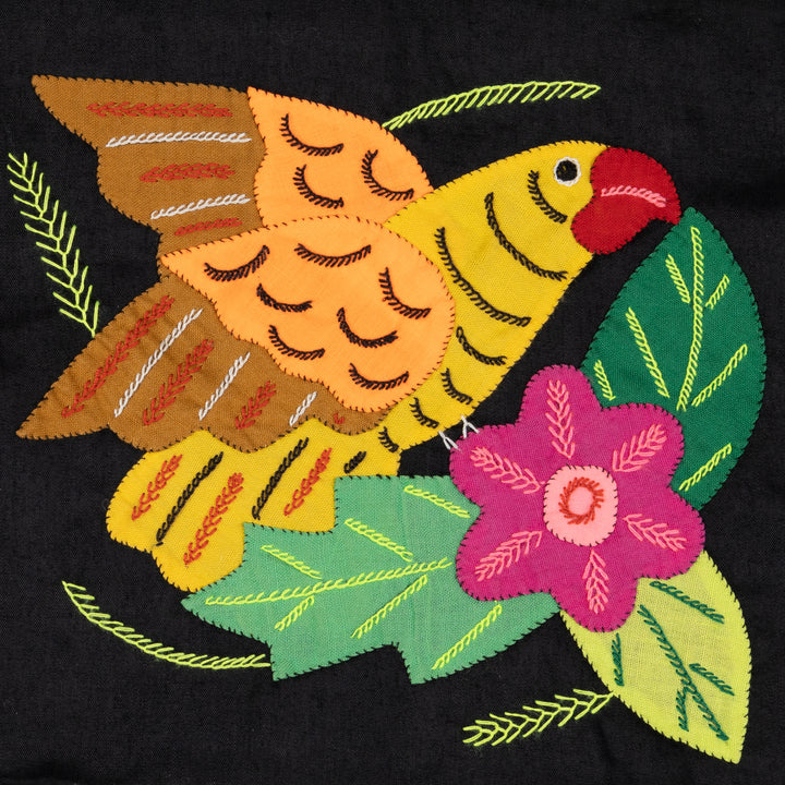 Orange Wing Yellow Parrot Bird with Flower Molita