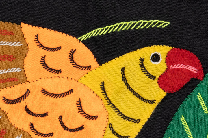Orange Wing Yellow Parrot Bird with Flower Molita
